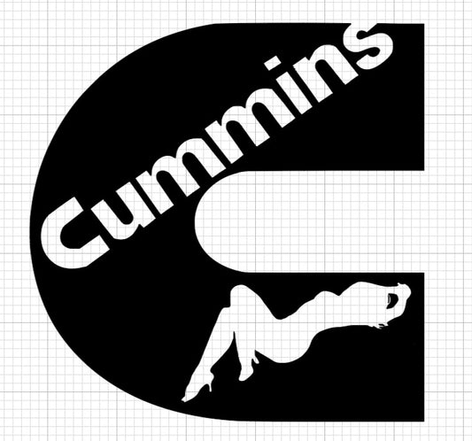 Cummins Rear Window Sticker With Women